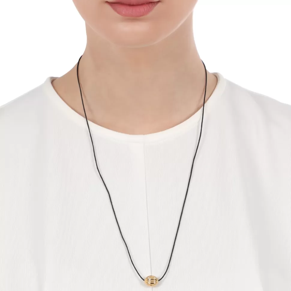 Women Folli Follie Necklaces^Fashionable.Me Cord Necklace With Gold Plated Boule Motif