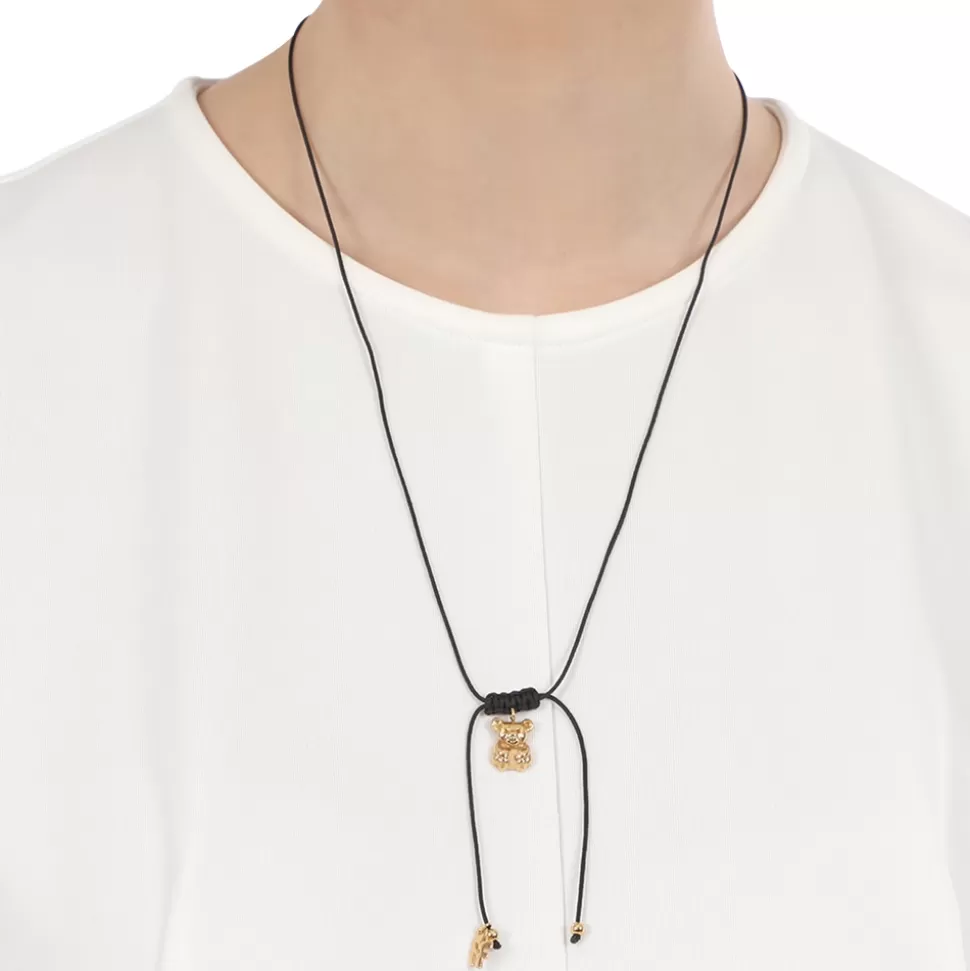 Women Folli Follie Necklaces^Fashionable.Me Cord Necklace With Gold Plated Small Bear Motif
