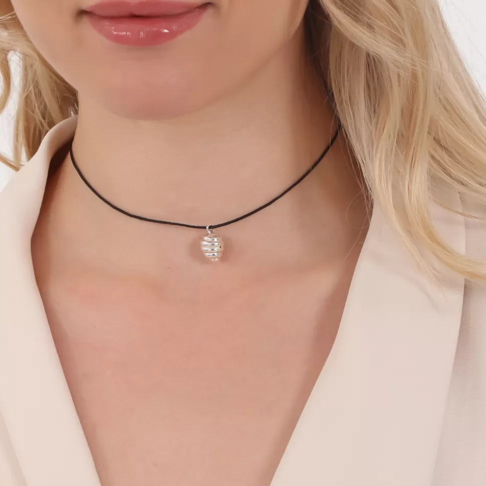 Women Folli Follie Necklaces^Fashionable.Me Cord Necklace With Silver Beehive Motif