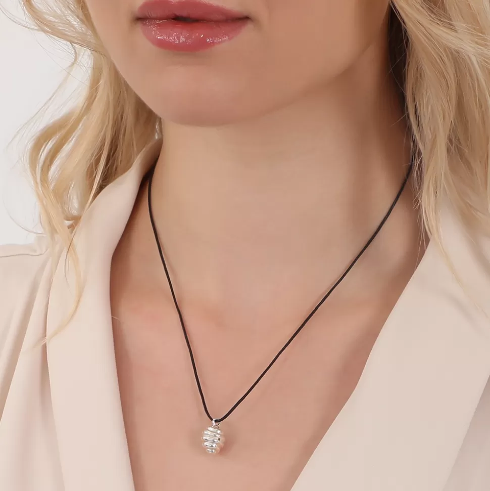 Women Folli Follie Necklaces^Fashionable.Me Cord Necklace With Silver Beehive Motif