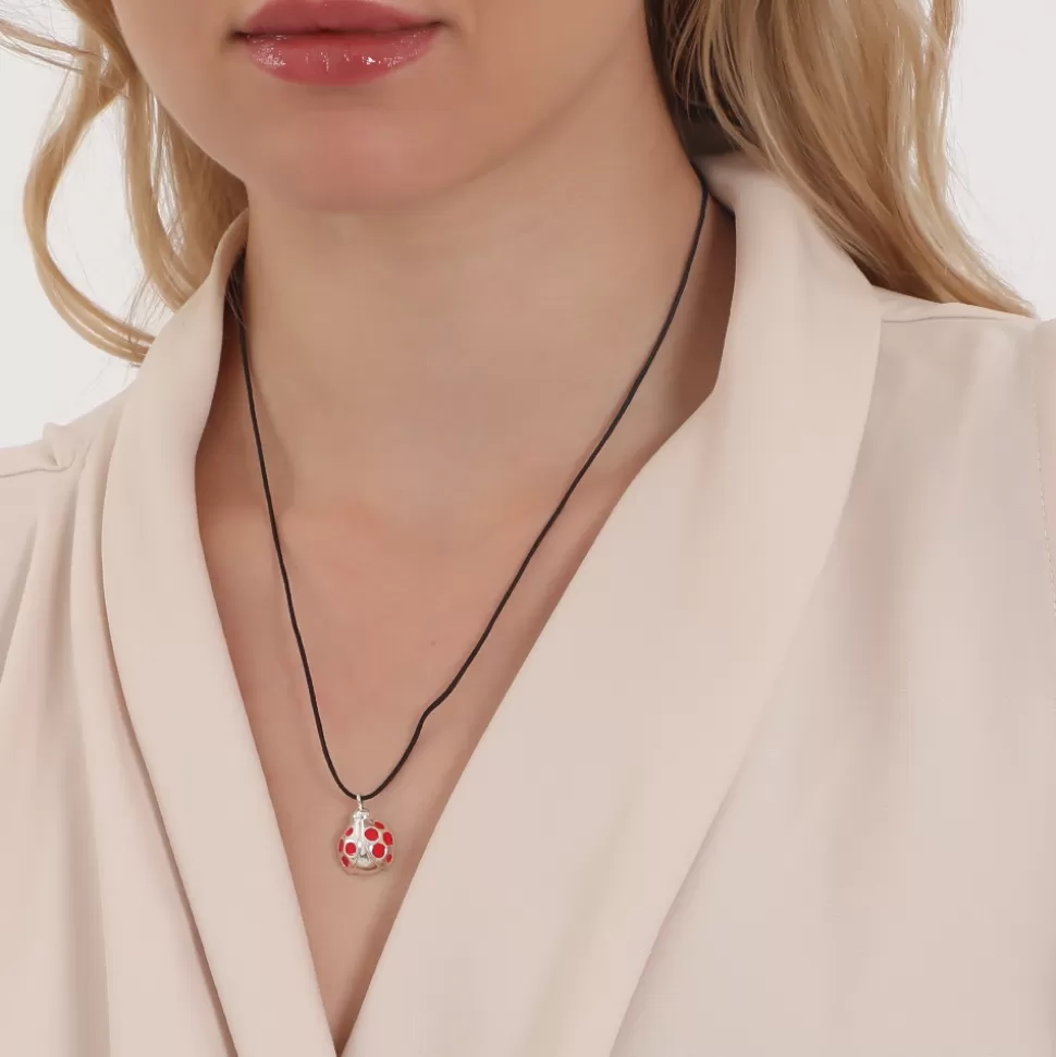 Women Folli Follie Necklaces^Fashionable.Me Cord Necklace With Silver Ladybug Motif