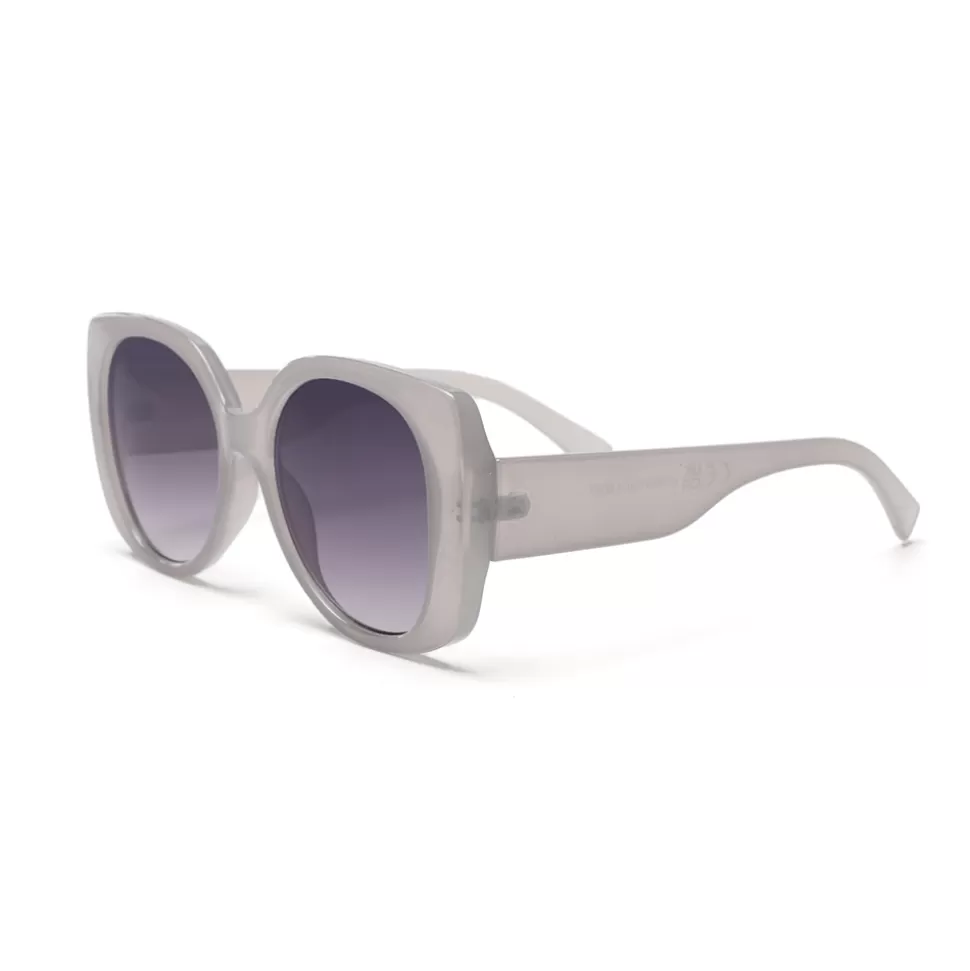 Women Folli Follie Sunglasses^Sunglasses Large Rounded Cat-Eye In Gray Color