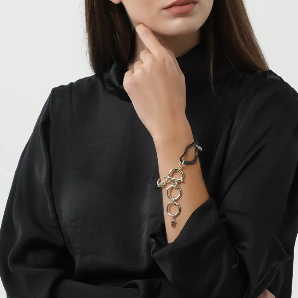 Women Folli Follie Bracelets^The Chain Addiction Bicolor Bracelet Withirregular Link