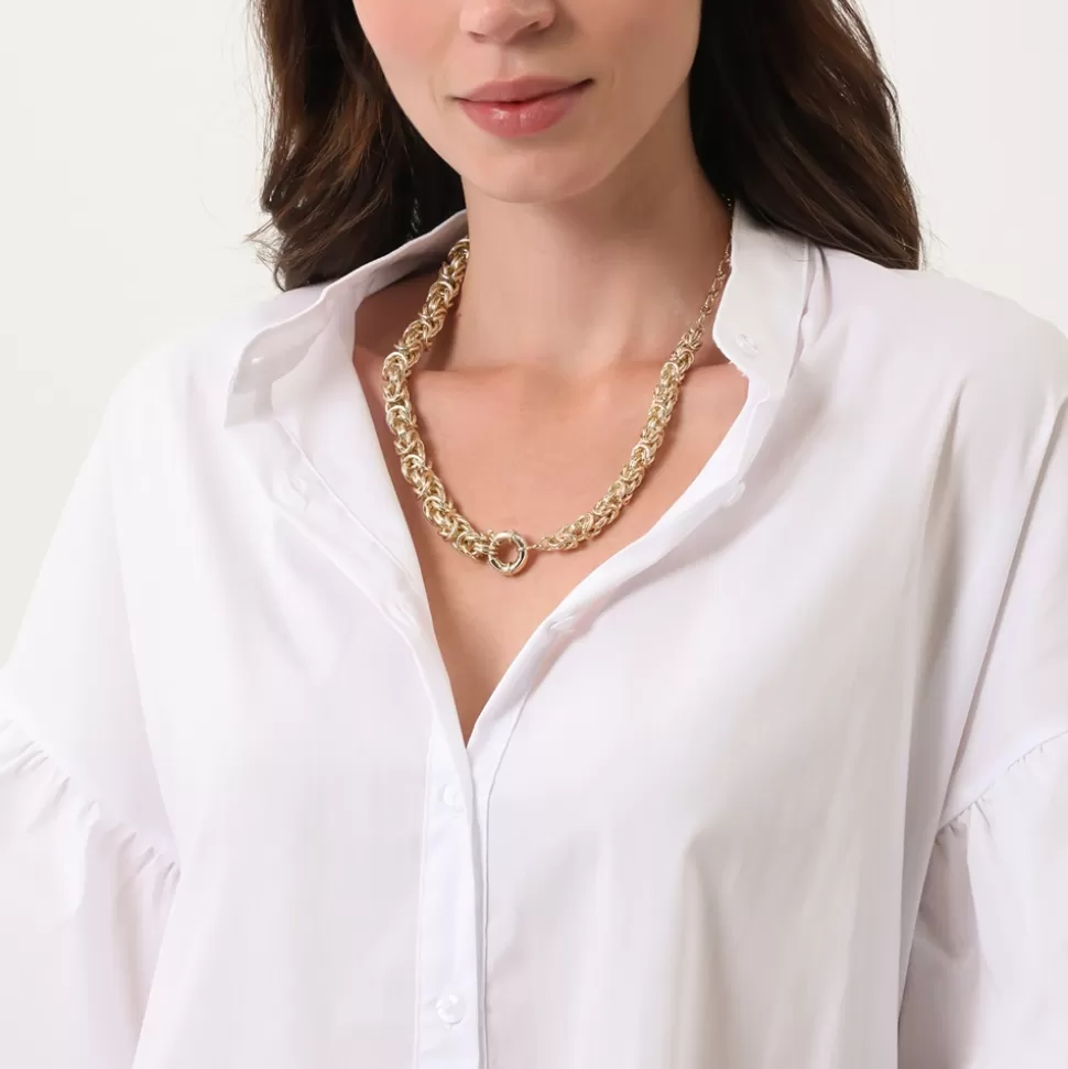 Women Folli Follie Bracelets^The Chain Addiction Gold Plated Thick Chain Necklace/Bracelet With Double Clasp